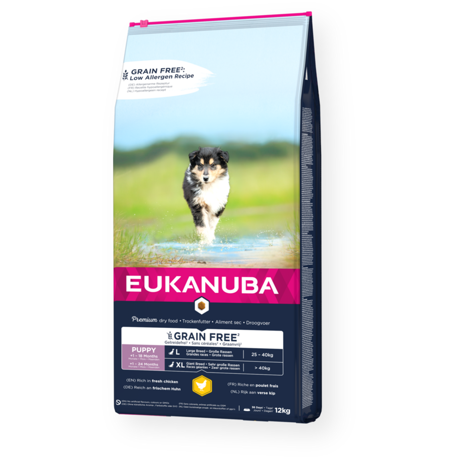 Grain Free* Puppy Futter fr Welpen groer Rassen mit Huhn  EUKANUBA